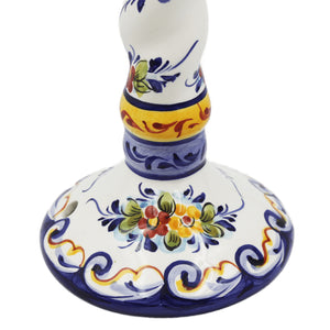 Hand-Painted Decorative Ceramic Floral Candle Holder