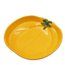 Load image into Gallery viewer, Faiobidos Hand-Painted Ceramic Pumpkin Serving Platter
