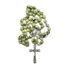 Load image into Gallery viewer, Our Lady of Fatima Light Green Beads Rosary Made in Portugal