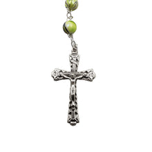 Load image into Gallery viewer, Our Lady of Fatima Light Green Beads Rosary Made in Portugal
