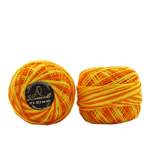 Load image into Gallery viewer, Limol Size 6 Multicolor Tinted 50 Grs 100% Mercerized Crochet Thread Cotton Ball Set