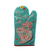 Load image into Gallery viewer, 100% Cotton From Portugal With Love Red Oven Mitt and Pot Holder