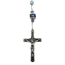 Load image into Gallery viewer, Handmade in Portugal Light Blue Pearl Beads Our Lady of Fatima Rosary
