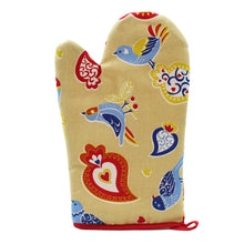 Load image into Gallery viewer, 100% Cotton Amor Perfeito Oven Mitt and Pot Holder