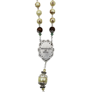 Handmade in Portugal Cream Pearl Beads Our Lady of Fatima Rosary