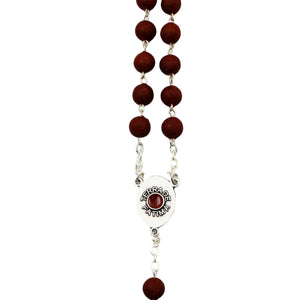 Our Lady of Fatima Handmade Scented Rose Petal Rosary Beads