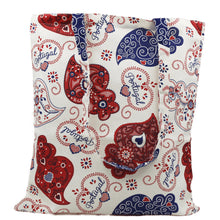 Load image into Gallery viewer, Reusable Portuguese Viana Hearts Tote Bag