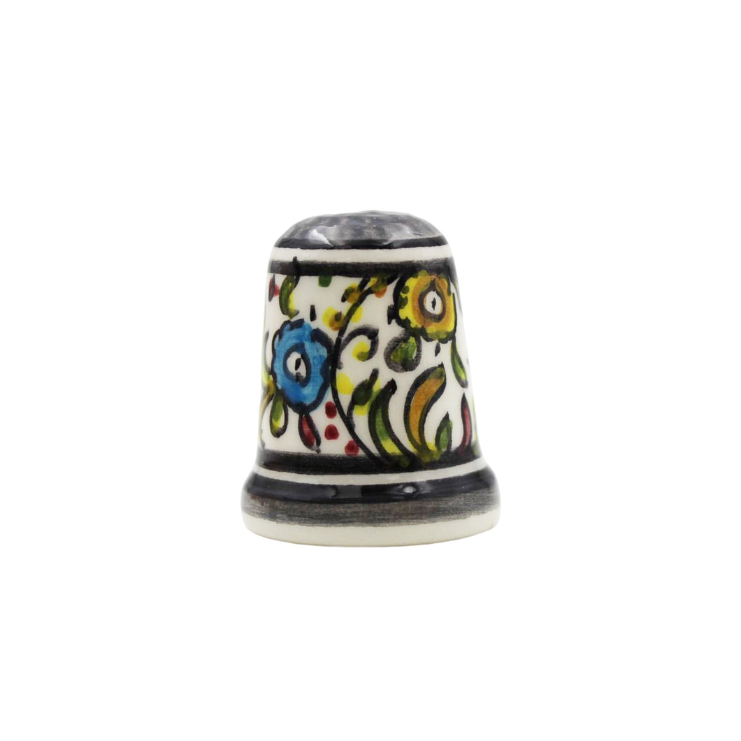 Coimbra Ceramics Hand-painted Decorative Thimble XVII Cent Recreation #247-1