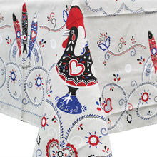 Load image into Gallery viewer, 100% Cotton Galo de Barcelos Good Luck Rooster Regional Made in Portugal Tablecloth
