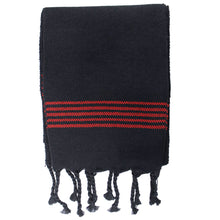 Load image into Gallery viewer, Portuguese Folklore Traditional Medium Black Red Bullfighter Sash with Fringe
