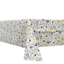 Load image into Gallery viewer, 100% Cotton Yellow Viana Style Round Made in Portugal Tablecloth