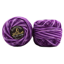 Load image into Gallery viewer, Limol Size 6 Multicolor Tinted 50 Grs 100% Mercerized Crochet Thread Cotton Ball Set