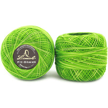 Load image into Gallery viewer, Limol Size 12 Multicolor Tinted 50 Grs 100% Mercerized Crochet Thread Cotton Ball Set