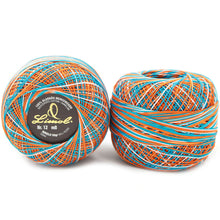 Load image into Gallery viewer, Limol Size 12 Multicolor Tinted 50 Grs 100% Mercerized Crochet Thread Cotton Ball Set