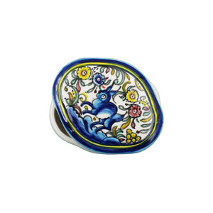Coimbra Ceramics Hand-painted Decorative Box with Lid XVII Cent Recreation #243-1700
