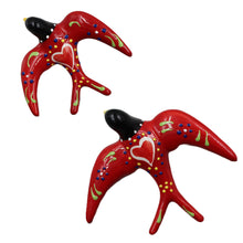 Load image into Gallery viewer, Portuguese Ceramic Hand-painted Wall Decorative Swallows - Set of 2
