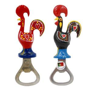 Traditional Portuguese Aluminum Rooster Figurine Bottle Opener
