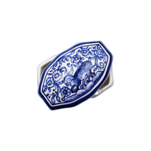 Load image into Gallery viewer, Coimbra Ceramics Hand-painted Decorative Box with Lid XVII Cent Recreation #130-7