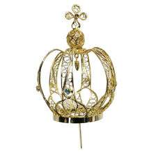 Load image into Gallery viewer, 5.25&quot; Filigree Metal Crown Our Lady of Fatima Virgin Mary Religious Statue
