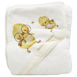 Baby Maior 100% Cotton Made in Portugal Baby Chicks Baby Bath Towel, Various Colors