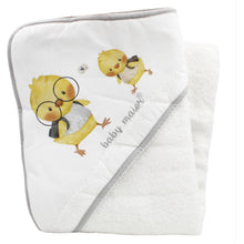 Load image into Gallery viewer, Baby Maior 100% Cotton Made in Portugal Baby Chicks Baby Bath Towel, Various Colors
