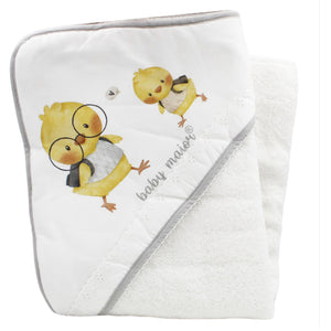 Baby Maior 100% Cotton Made in Portugal Baby Chicks Baby Bath Towel, Various Colors