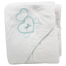 Load image into Gallery viewer, Baby Maior 100% Cotton Made in Portugal Hearts Baby Bath Towel, Various Colors
