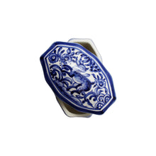 Load image into Gallery viewer, Coimbra Ceramics Hand-painted Decorative Box with Lid XVII Cent Recreation #130-4