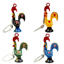 Load image into Gallery viewer, 2" Traditional Portuguese Aluminum Good Luck Rooster Keychain