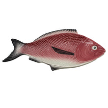 Load image into Gallery viewer, Faiobidos Hand-Painted Ceramic Red Fish Platter
