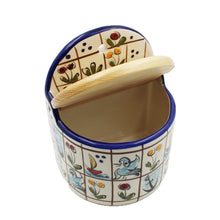 Load image into Gallery viewer, Hand-Painted Portuguese Ceramic Colored Mosaic Salt Holder
