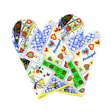 Load image into Gallery viewer, 100% Cotton Oven Mitt Set Made in Portugal