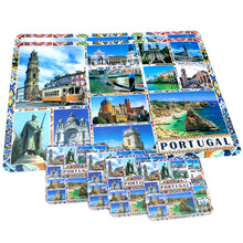 Load image into Gallery viewer, Cities of Portugal Themed Plastic Placemat and Coaster Set