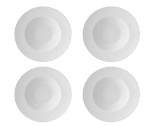 Vista Alegre Broadway White Medium Pasta Plate, Set of 4