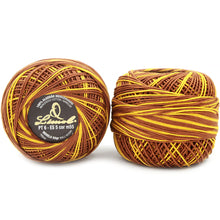 Load image into Gallery viewer, Limol Size 6 Multicolor Tinted 50 Grs 100% Mercerized Crochet Thread Cotton Ball Set