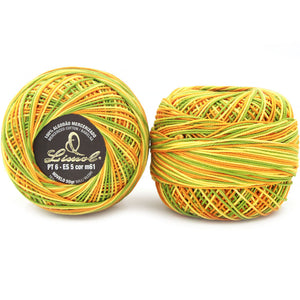 Limol Size 6 Multicolor Tinted 50 Grs 100% Mercerized Crochet Thread Cotton Ball Set