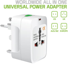 Load image into Gallery viewer, Portable Worldwide Universal Power Adapter Converter All in One International Out of Country Travel Wall Charger 110-220V
