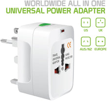 Load image into Gallery viewer, Portable Worldwide Universal Power Adapter Converter All in One International Out of Country Travel Wall Charger 110-220V