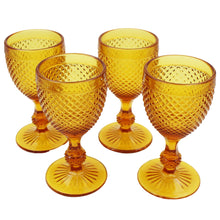 Load image into Gallery viewer, Vista Alegre Bicos Amber Red Wine Goblets, Set of 4

