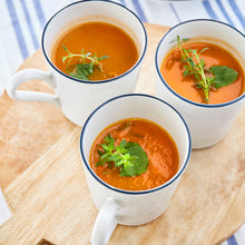 Load image into Gallery viewer, Costa Nova Beja 12 oz. White Blue Mug Set