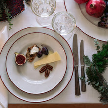 Load image into Gallery viewer, Costa Nova Beja 9" White Red Salad/Dessert Plate Set