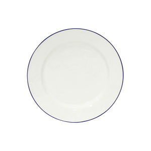 Costa Nova Beja 11" White Blue Dinner Plate Set