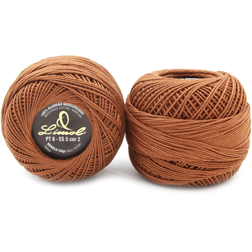 Limol Size 6 Colored 50 Grs 100% Mercerized Crochet Thread Cotton Ball Set