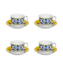 Load image into Gallery viewer, Vista Alegre Castelo Branco Tea Cup & Saucer, Set of 4