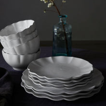 Load image into Gallery viewer, Costa Nova Rosa 9" White Salad/Dessert Plate Set