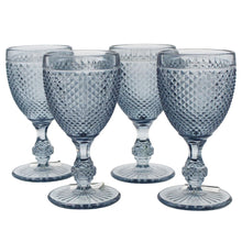 Load image into Gallery viewer, Vista Alegre Bicos Grey Water Goblets, Set of 4

