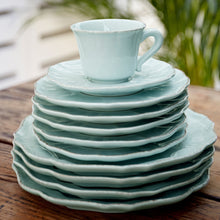 Load image into Gallery viewer, Casafina Impressions 3 oz. Robins Egg Blue Coffee Cup and Saucer Set
