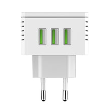 Load image into Gallery viewer, LDNIO 3 USB Ports + Power Socket Wall Charger with EU/UK Plug, Dual Voltage