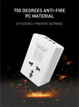 Load image into Gallery viewer, LDNIO 3 USB Ports + Power Socket Wall Charger with EU/UK Plug, Dual Voltage