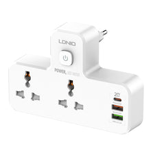 Load image into Gallery viewer, LDNIO 20W 3-Port USB Charger Extension Power Strip Universal Adapter Dual Voltage